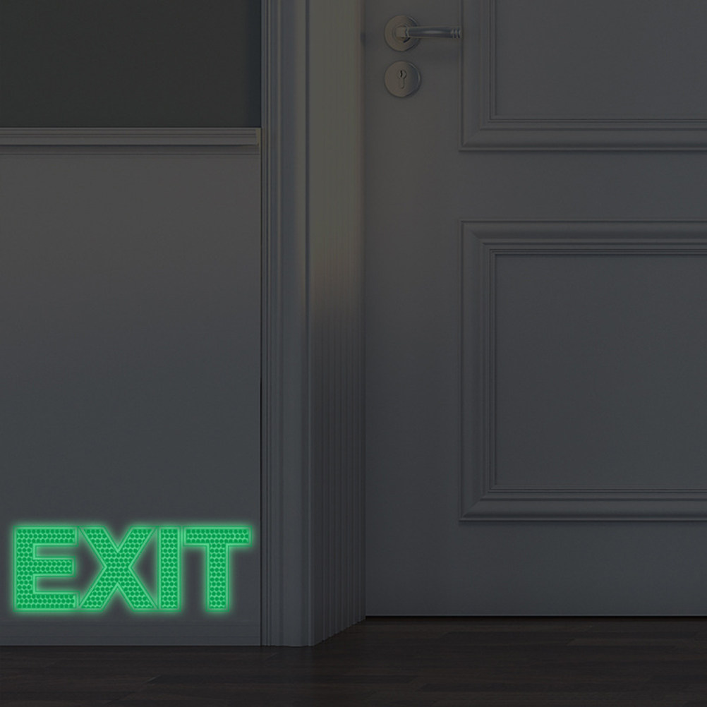 Emergency Exit Sign - Świecąca w ciemności naklejka ścienna na
